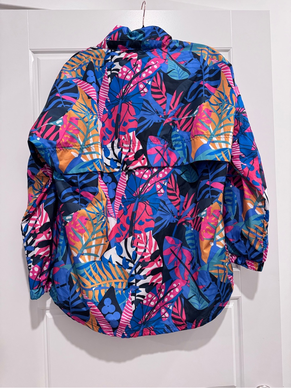 Lauren James Tropical Floral Anorak Windbreaker Pullover Jacket Size S - Picture 5 of 5